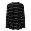 Damen Streifen Karomuster Print Hals Langarm Pullover Top