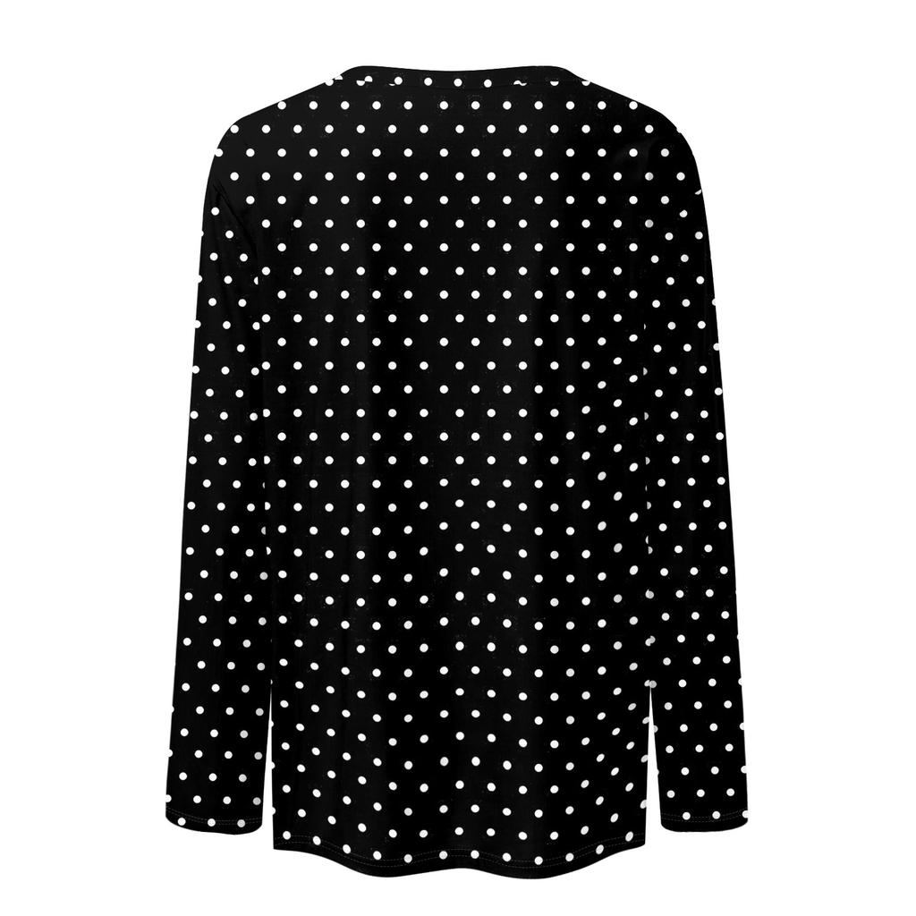 Damen Streifen Karomuster Print Hals Langarm Pullover Top