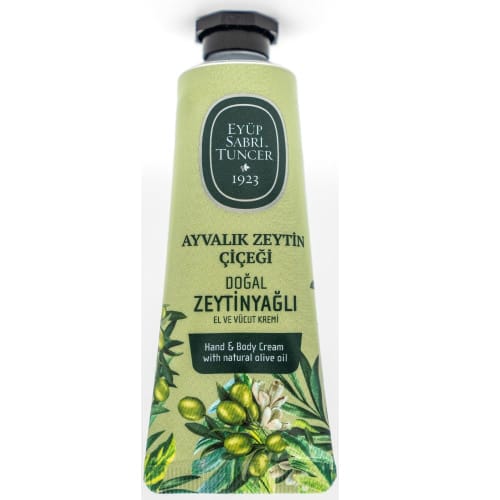 

Eyup Sabri Tuncer Olive Oil and Olive Leaf Hand Cream, 50mL, with Shea Butter, Highly Moisturizing, Skin Care, Smooth Application, Suitable for Wet Ha