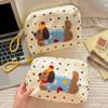 Zipper Travel Toilet Bag Large Capacity Skincare Storage Bag Cartoon Puppy Cosmetic Bag  Stationery