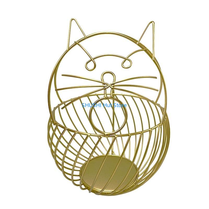

Creative for Cat Coffee Capsule Storage Basket Hollow Wrought Iron for Home Cafe Hotel Dining Table D57B золотой
