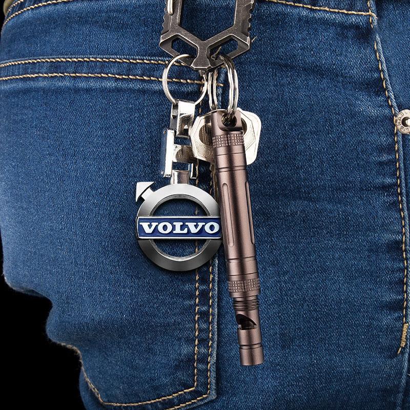 Porte-clés de voiture Porte-clés Pendentif Porte-clés en métal Emblème Pour Volvo 240 C70 S40 S50 S60 S70 S80 S90 V40 V50 V60 V90 XC40 XC60 XC90 Vnl Camion
