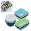 12Pcs Portable Silicone Cupcake Liners Non-Stick Reusable Muffin Liners Baking Cups Pastry Cake Molds