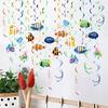 Undersea Animal Decors Set for Any Occasion Fishing Hangings Swirls Decorations