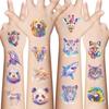 New Cartoon Watercolor Animal Series Tattoo Stickers Waterproof Party Gift Funny Face Stickers