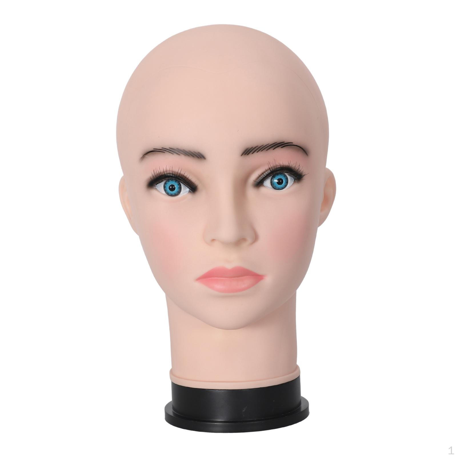 Женская голова-манекен для демонстрации Реалистичный ПВХ манекен для макияжа Торговый центр белый