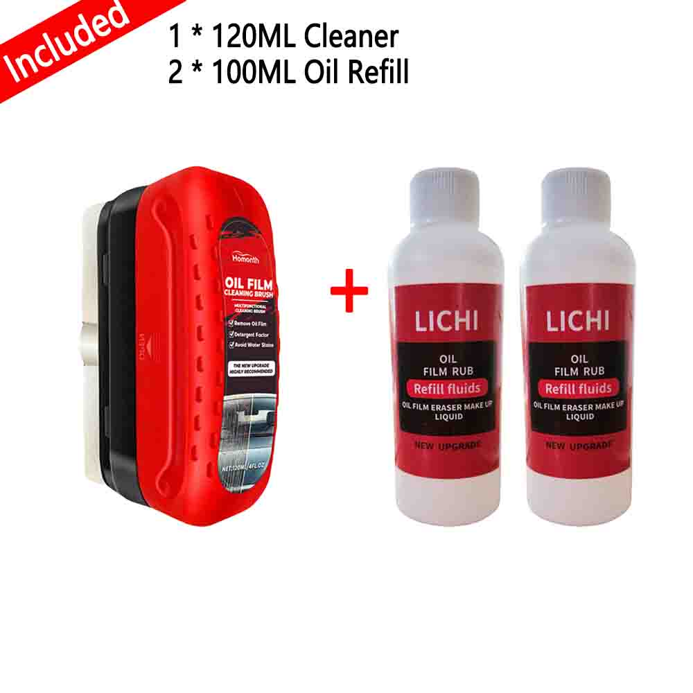 Car Auto Glass Cleaner Brush Windshield Oil Film Cleaner For Car Glass Sponge Cleaning Brush Windshield Rain Repellent Car Parts