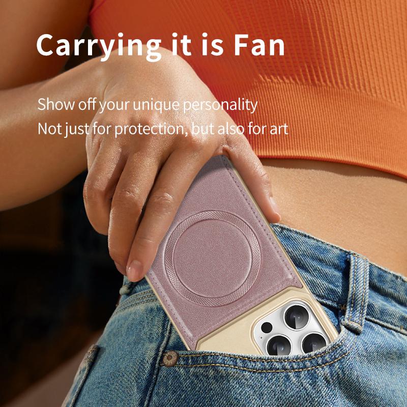 KEYSION Luxury Magnetic PU Leather Aromatherapy Phone Case for iPhone 16 Pro Max 16 Plus 16e Wireless Charging Borderless Cover