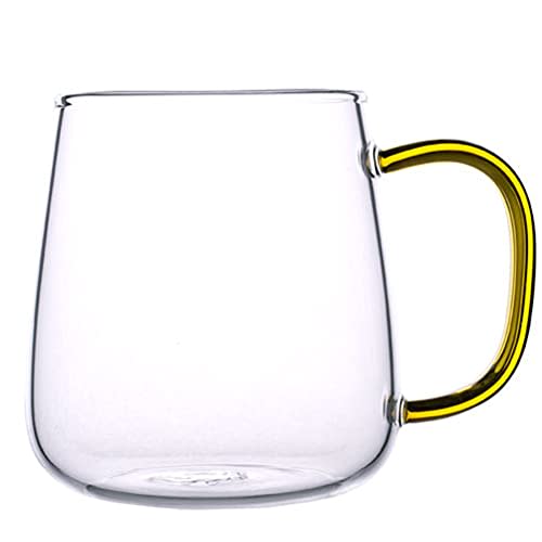 400ml Heat-resistant Glass Mug with Blue Wave-patterned Lid (with Diving Duck Decorative Handle) and Blue Lid Holder