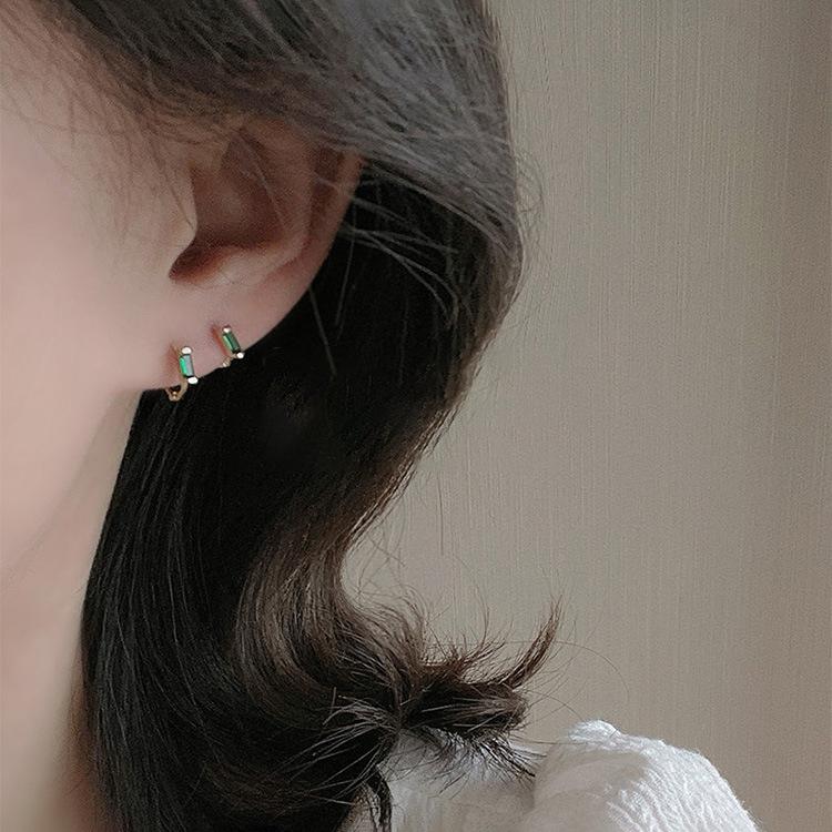 Gold-Plated Diamond Set Sterling Silver Ear Cuffs - Women's Versatile Luxury Earrings