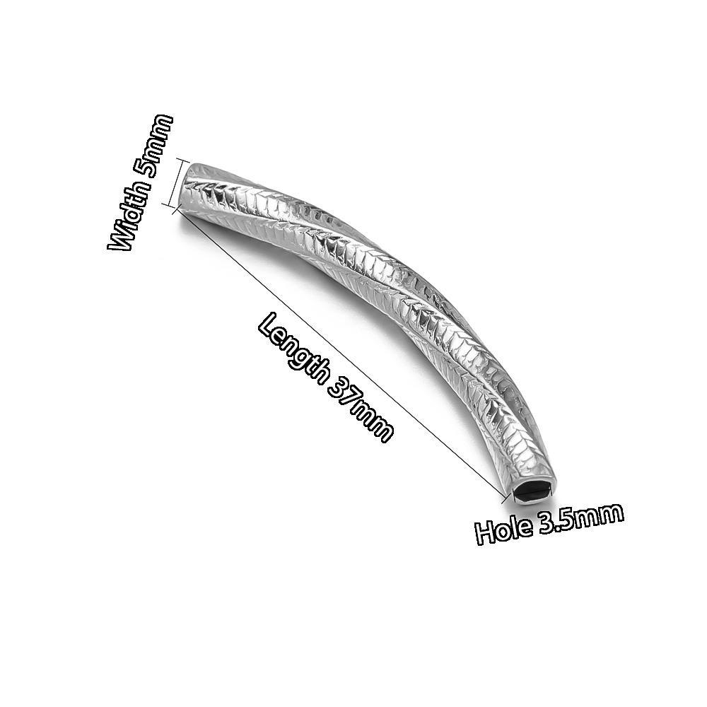 10pcs Stainless Steel Connectors Curved Tube for Jewelry Making Gold Color Straight Beads Bracelet Necklace DIY Jewelry Finding