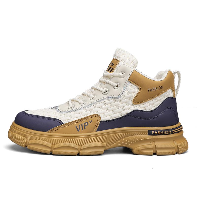 

Мужские кроссовки на платформе 2024 года, модная мужская спортивная обувь, толстая подошва, удобные повседневные кроссовки для бега, противоскользящие 44 чёрный