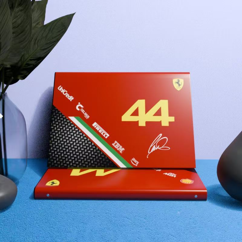 A5 Notebook For Ferrari F1 team Hamilton 2025 helmet imitation leather A5 horizontal line notebook blank Dorian manual ledger