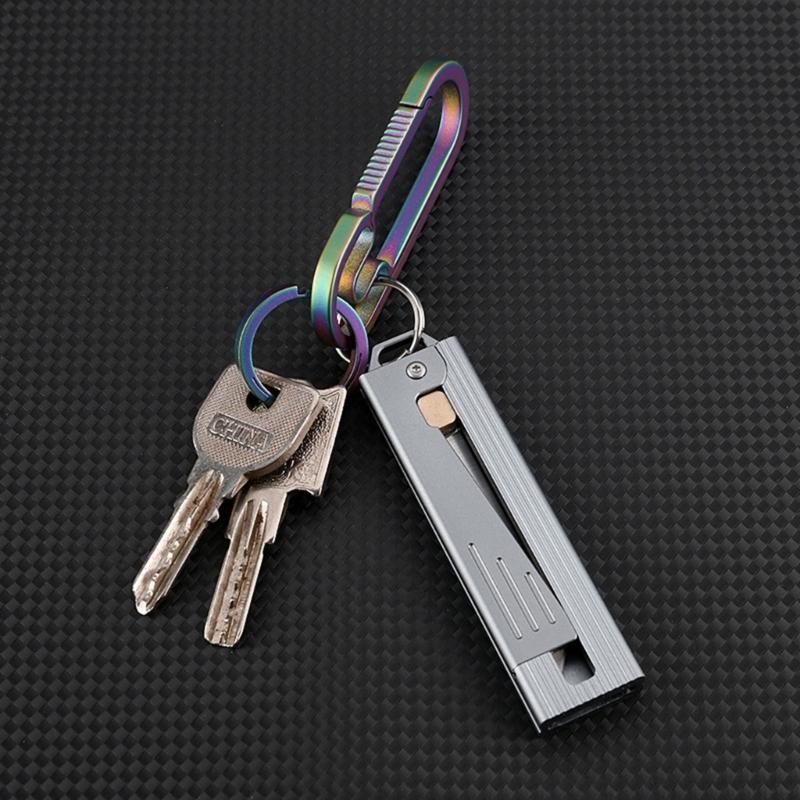 Cuțit de buzunar pliabil Lamă Portabil EDCs Exterior Camping Deschizător de sticle Brelocuri Orificiu Cuțit