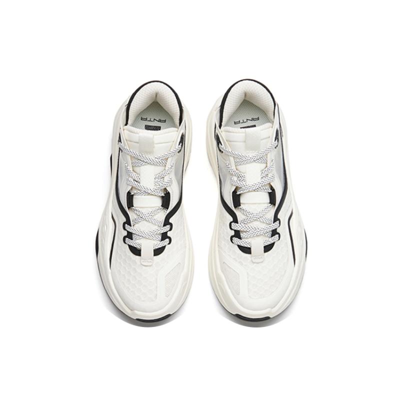 Anta C37 2.0 Lightweight And Wear-resistant Low-Top Skateboard Shoes Women's White Black Sneakers 922228082-4