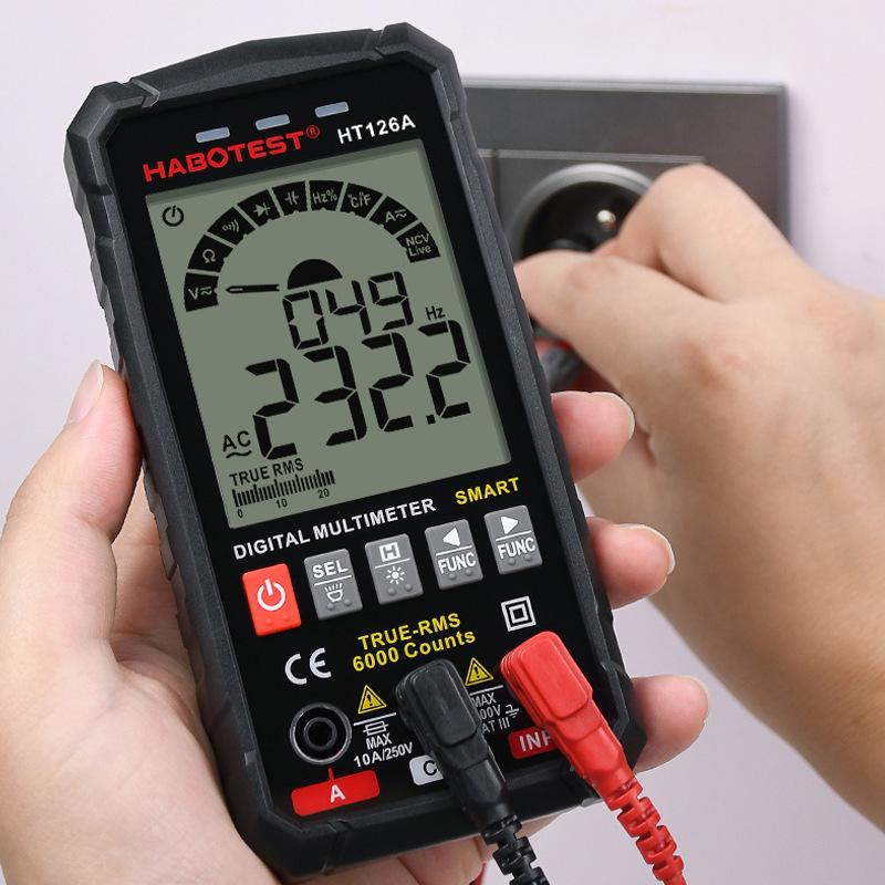HABOTEST HT126A/B Precision Digital Multimeter - Smart Electrician Anti-Burn Universal Measuring Meter