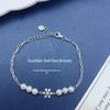 Sterling Silver Snowflake Women's Bracelet - Winter Soft Style, Exquisite Korean Gentle Fashion, Perfect Christmas Gift