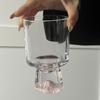 Pink Mountain Glass Cup Creative High Foot Drink Cup Coffee Cup Sweet Cone Cup Wine Cup Elegant Sensation Unique Small Batch