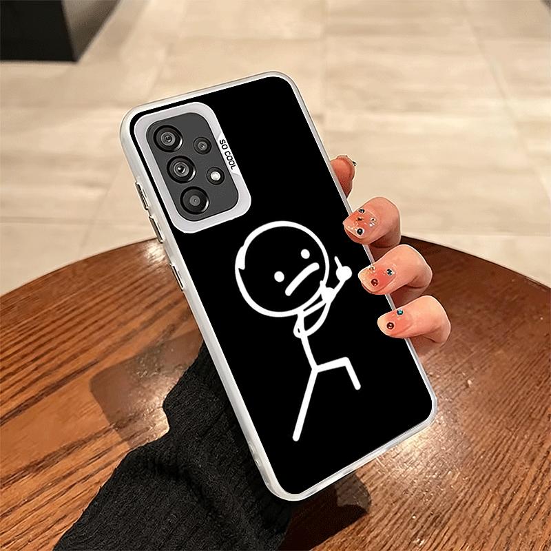Funny Stickman Matchman Shockproof Phone Case for Samsung A17 A16 A15 A14 A37 A57 A36 A56 A26 A35 A55 A25 A34 A54 A24 A13 A23 A3