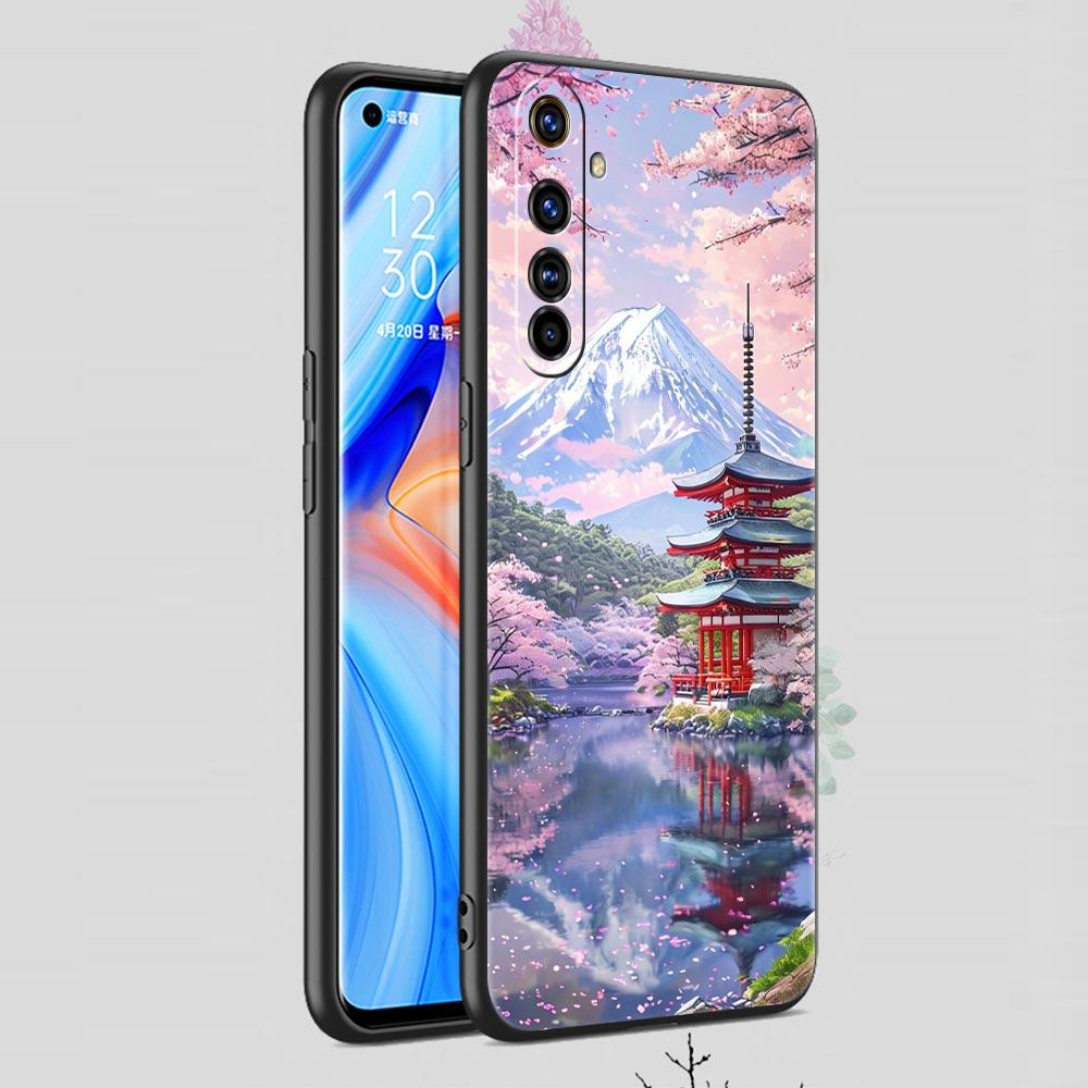 Pink Sunset Mountain Case For Realme C67 C63 C55 C53 C35 C25 C21 GT 2 3 5 6 10 11 12 13 Pro Plus 5G Soft TPU Phone Cover Fundas