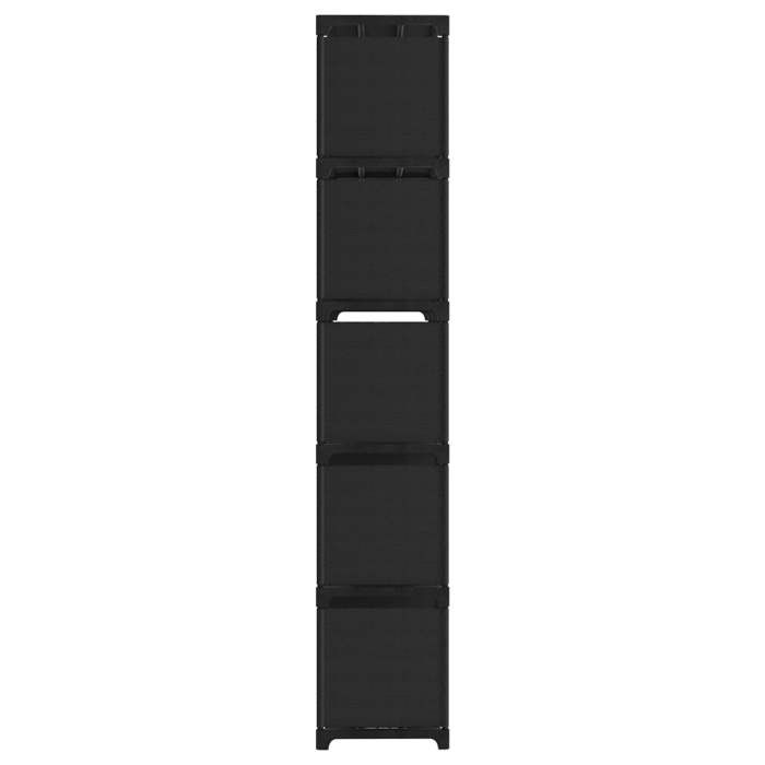 Display Shelf - VIDAXL - 15 Cubes - Black - Fabric - 103 X 30 X 175.5 Cm