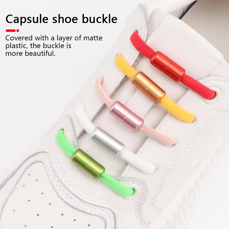 10Pcs NEW Quick-Release Shoelace Buckle Aluminum Metal Buckle Men's and Women's Sneakers Elastic Shoelaces Accessory