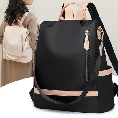 Large Capacity Simple Style Casual  Fashion Travel Women Anti-theft Backpaks Waterproof Fabric Female Brand Shoulder Bags