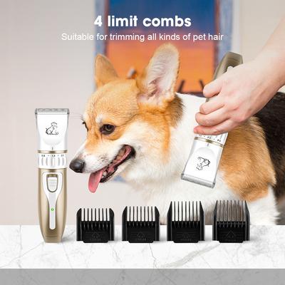 Upgraded Version Rechargeable Cordless Pet Grooming Product Kits Low Noise Electric Dog Hair Trimmers Sets for Dogs & Cats Pets