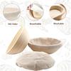 Bread Proofing Basket Cloth Liners, 3 Pcs 10 Inch Round Bread Proofing Cover, Reble Sourdough Bread Baking Supplies-Proofing Linen Cloth for