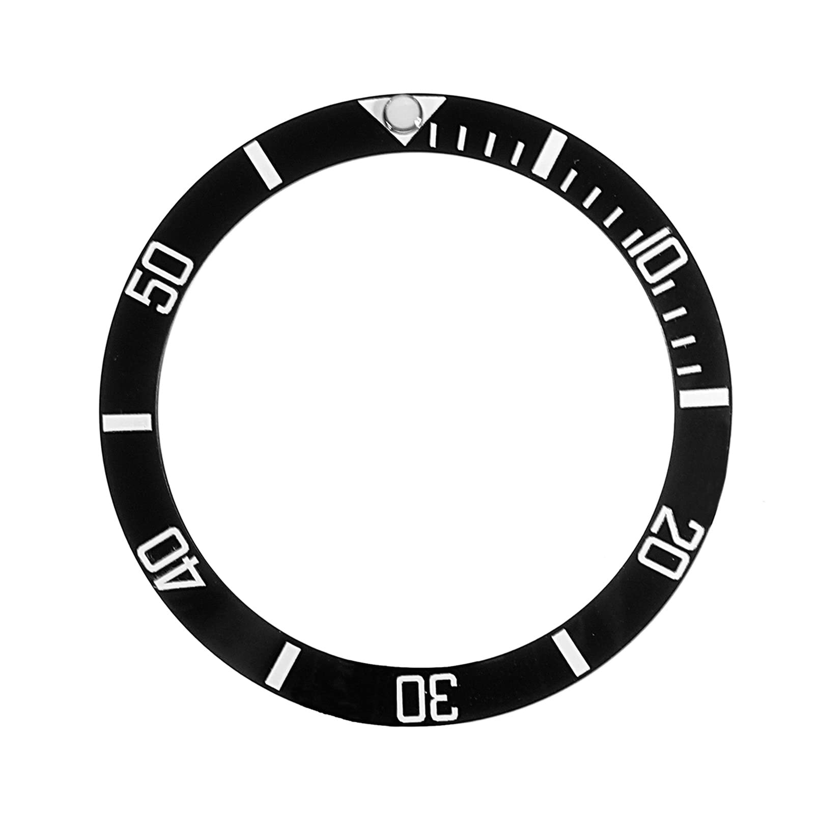 

38mm Watch Face Ceramic Bezel Insert Accessory for Submariner Automatic Men s Watch (40mm, Black/Blue/Green) (Color: Black/White)