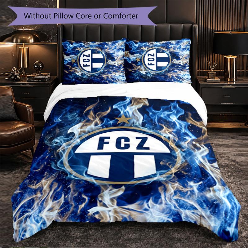 Biancheria da letto a tema FC Zürich Set 3 Pezzi Copripiumino Biancheria da letto decorativa per camera da letto per adolescenti Decorazione per la casa