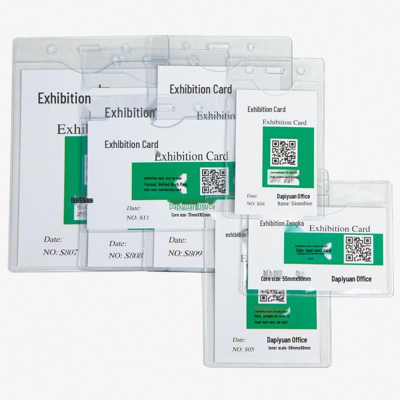 Clear PVC ID Badge Holder with Lanyard