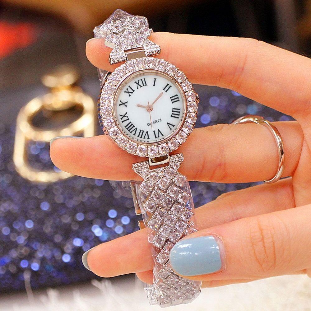 Elegant Women's Wristwatch Luxury Watch Bracelet Set Fashionable Gifts Rose Gold Watch  Casual Wear