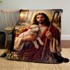 "Shepherd Holding Lamb Pastoral Scene"Flannel Blanket for Bedroom, Living Room, Sofa, and Nap
