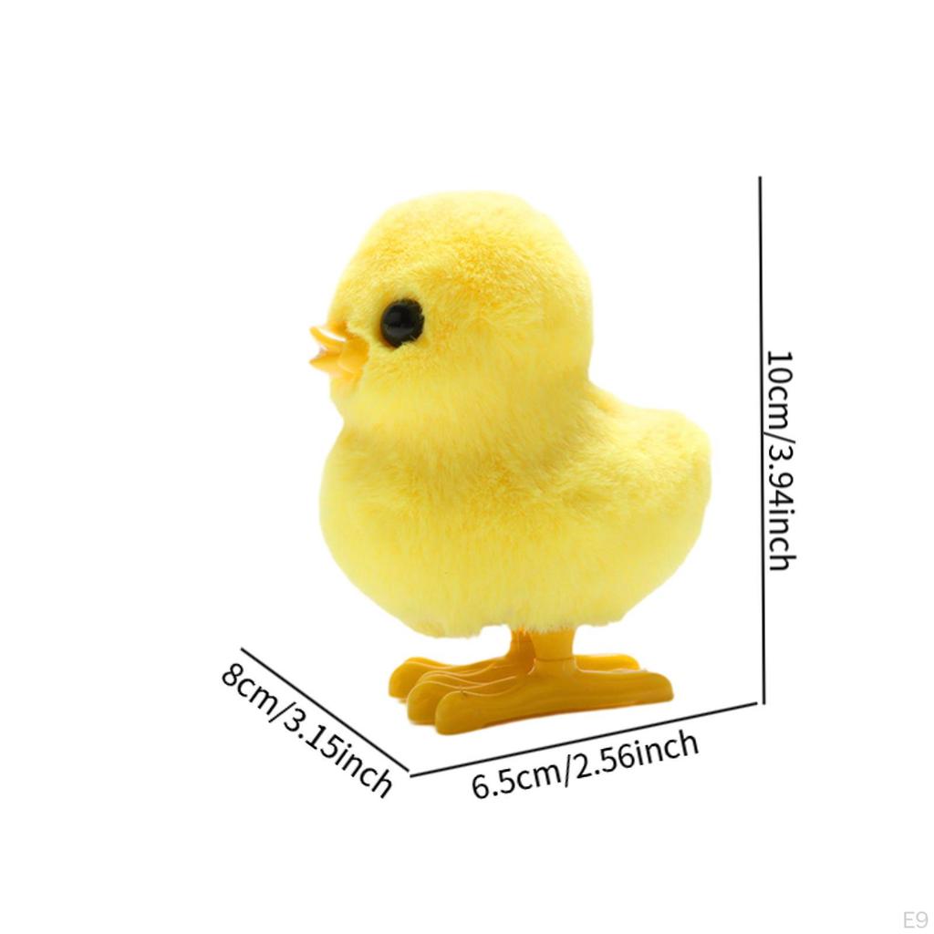 Chick Plush Wind Up Toy Realistic Novelty for Birthday Gifts Basket Stuffers Yellow 31g