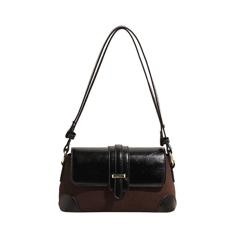 

2025 New Style French Retro Shoulder Bag Temperament Trendy Commuting Niche Design Color Matching Fashionable Small Square