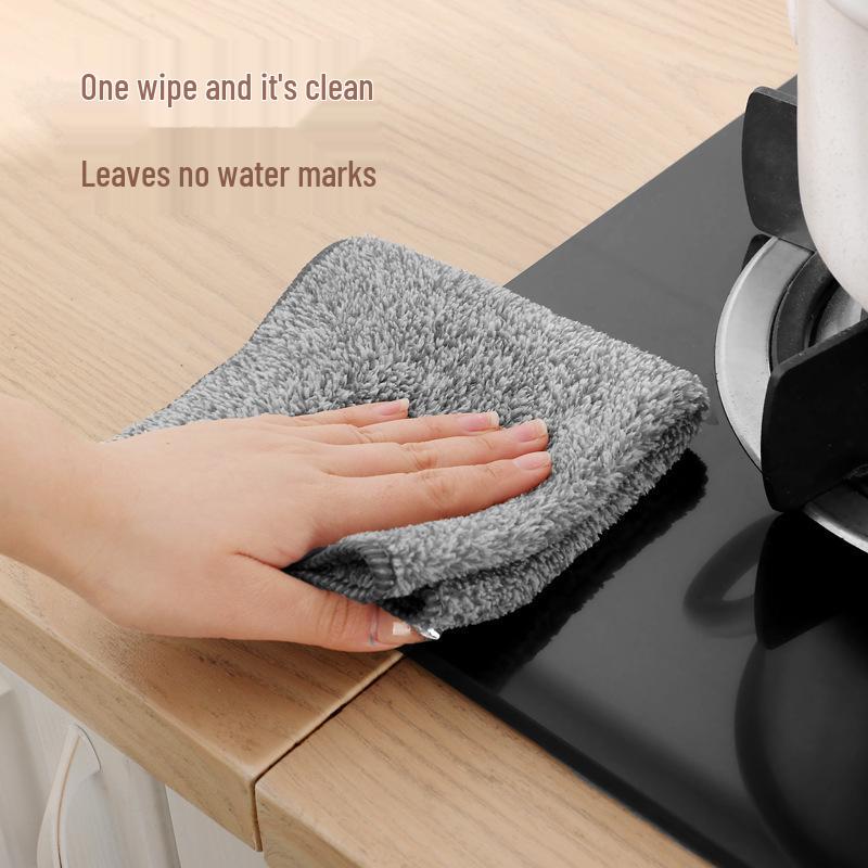 Bamboo Charcoal Non-Stick Oil Cleaning Cloth - Absorbent and Easy-to-Clean Kitchen Towel