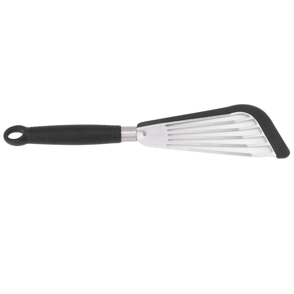 Silicone Fish Spatula Stainless Steel Slot Nonstick Coating Spatula for Frying Beefsteak Egg Black
