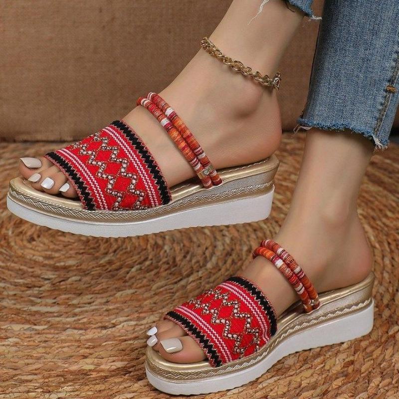 Large Size Wedge Heels Slippers for Women Wear New Summer Sandals