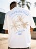 Men's Summer Casual Print T-Shirt, Breathable Short Sleeve, Comfortable Vacation Style