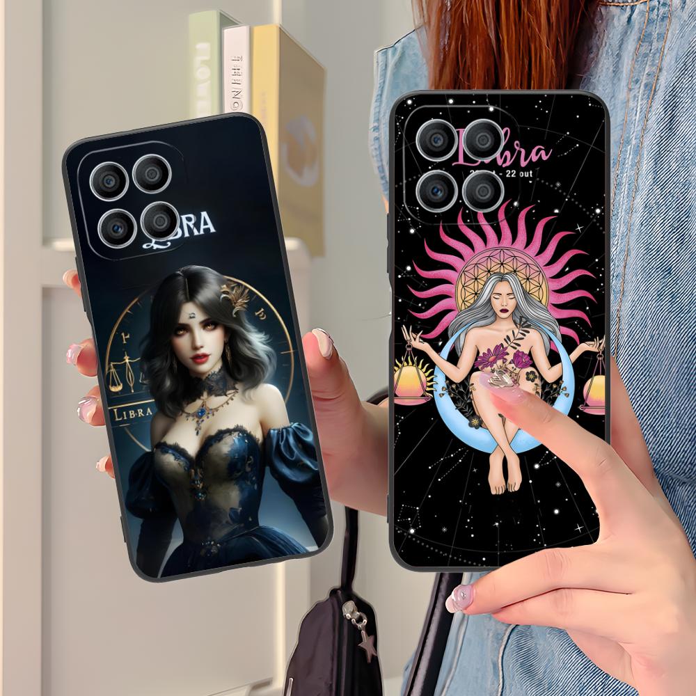 Zodiac Sign Libra Phone Case for Honor 90 80 70 60 50 30 20 10 9 8 7 Pro S SE Lite 5G Soft TPU Shockproof Cover