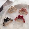 Hair Claw Elegent Girl Large Metal Claw Clip for Thick Hair with Small Bow Korean Style for Women