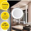 6inch 7X Magnifying LED Light Makeup Mirror Double Side Wall Mounted Folding Make Up Mirror Bathroom
