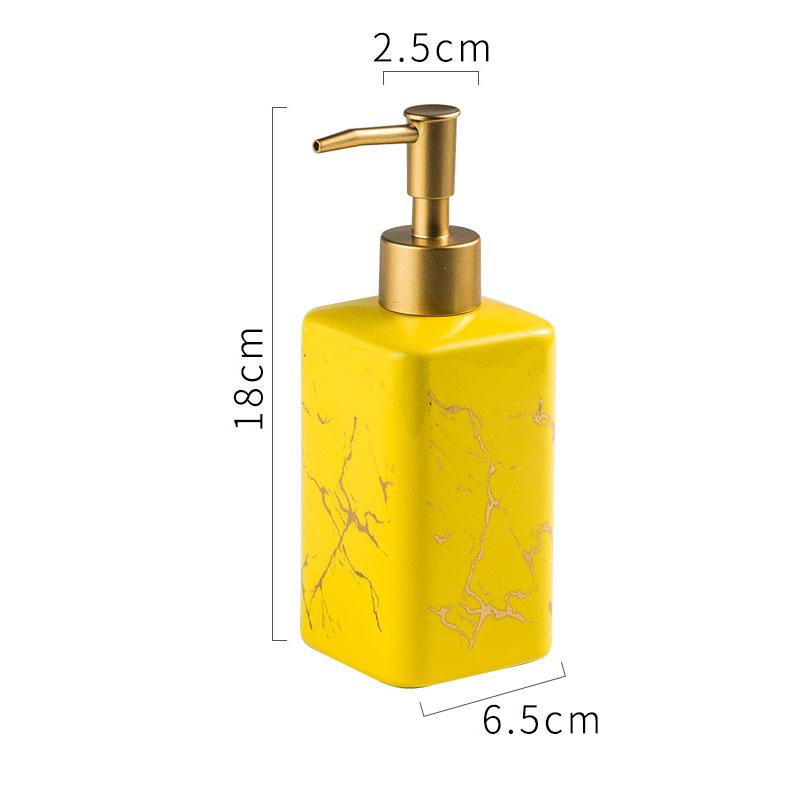 Color Ceramic Bathroom Soap Dispenser Shampoo Bottle Creative Color Household Liquid Soap Dispenser Cabins Hotel Apartment