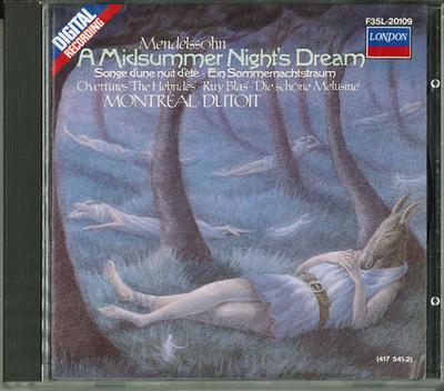 CD MENDELSSOHN - A Midsummer Night's Dream / Overtur F35L20109 POLYDOR Japan Classical Used