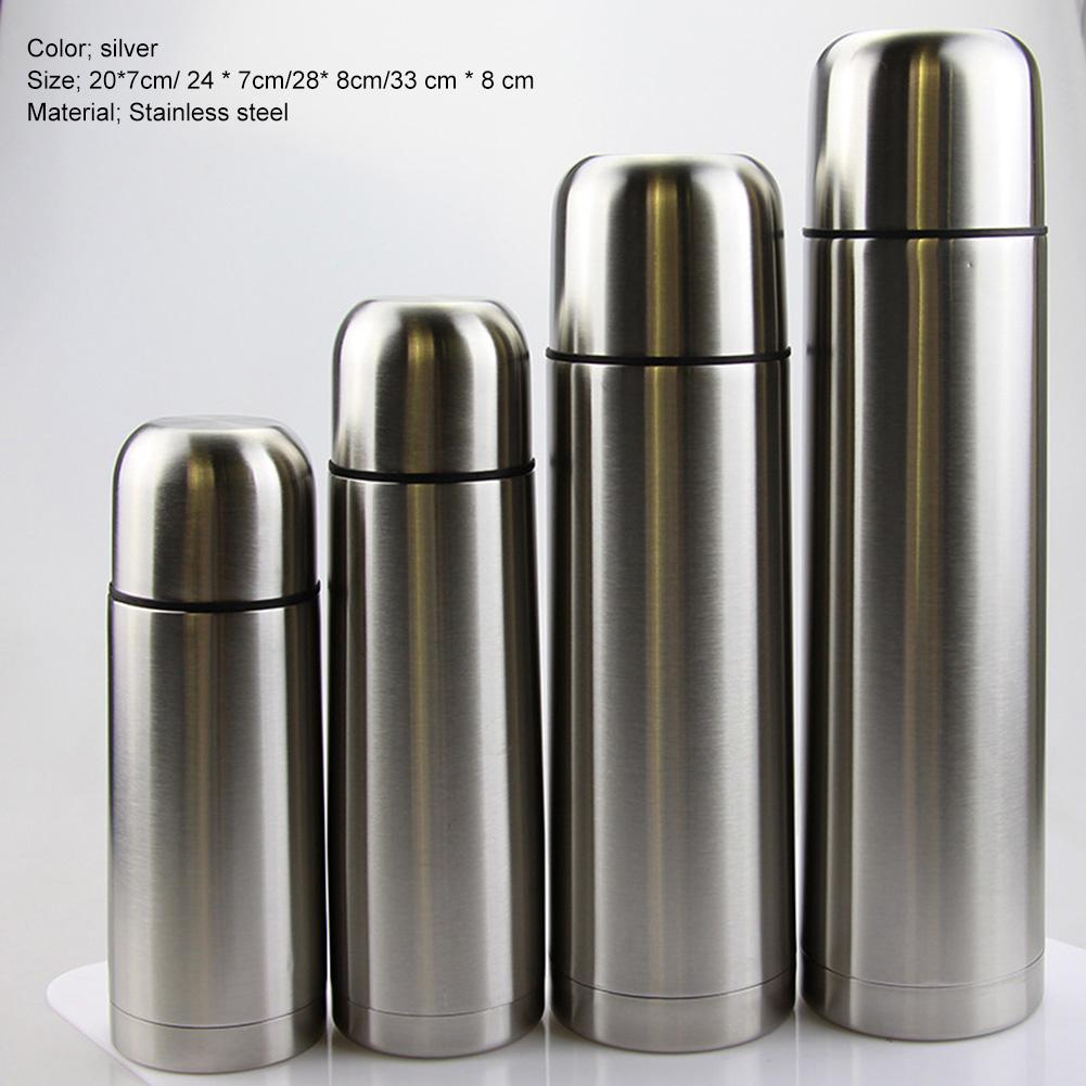 Portable Dual-layer Coffee Bottle Vacuum Flask Tea Water Cup Thermal Jug Mug