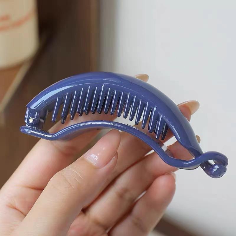 Temperament High Ponytail Clip Headband Korean Simple Retro Twist Hair Clip Women Girls Sweeet Hairpins Solid Color Barrettes