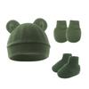 Conjunto de Chapéu e Luvas para Bebê Menina Algodão Gorro para Recém-nascidos Acessórios para Meninas Touca para Bebê Touca para Crianças Pequenas e Bebês Presente para Recém-nascidos
