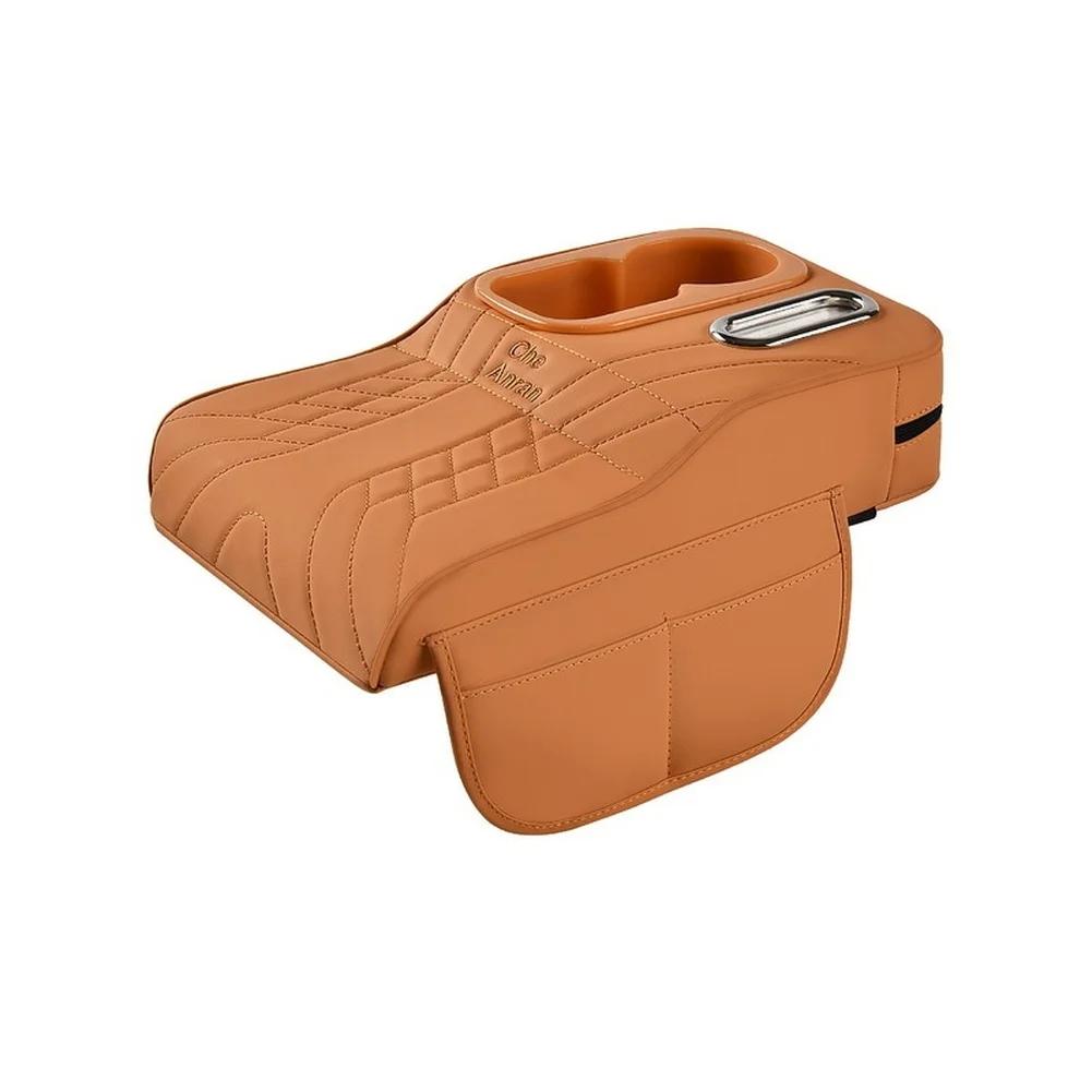 Lederen Armleuning Pad Met Opbergvak Bekerhouder En Tissuehouder Auto Interieur Accessoire Voor Comfortabele Ritten