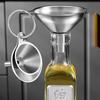 Stainless Steel Kitchen Funnels Set Food Grade Powder Transfer Funnel for Filling Bottles Cooking Oil Pouring Tool for Spices Salt Herbs